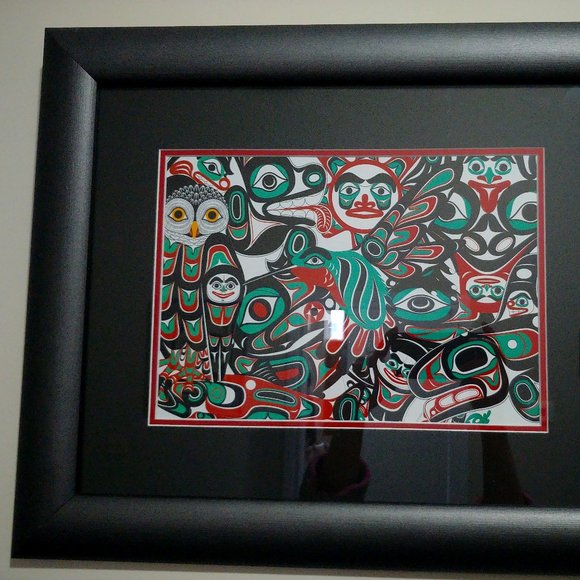 Framed Print Native artwork - Picture 1 of 2
